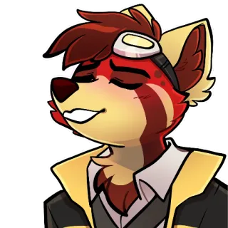 😚 e19cd8e8 Furry, Anthropomorph, Tier, Cartoon, Süß, Roter Panda whatsapp sticker