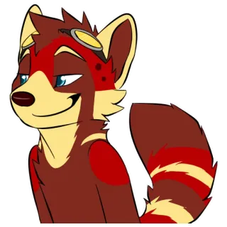 😏 f326902f Furry, Anthropomorph, Fuchs, Cartoon, Tier, Charakter whatsapp sticker
