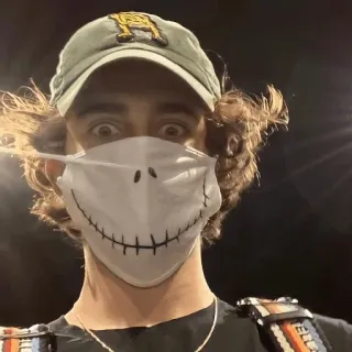 😳 2cc3bd08 Jack Skellington The Nightmare Before Christmas Pesadilla antes de Navidad, Jack Skellington, Máscara, Película telegram sticker