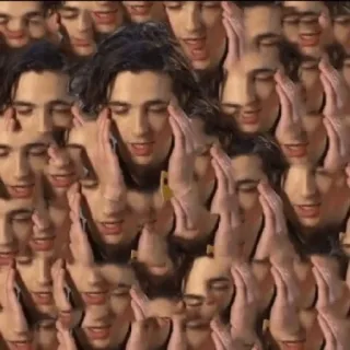 🤨 7bc70758 cara, hombre, múltiple, retrato, collage, expresión telegram sticker