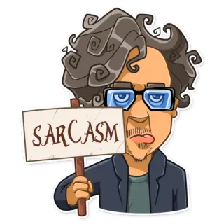 😒 2f2dc523 SARCASM Sarkasmus, Humor, Lustig, Cartoon, Beleidigung telegram sticker