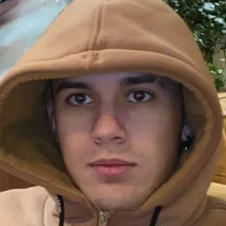 😇 911d474c potret, pria, hoodie, wajah, orang, muda, pria telegram sticker