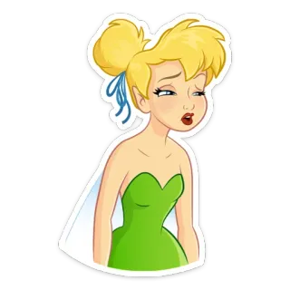 🤨 142da997 Tinkerbell tiên, hoạt hình, dễ thương, phép thuật, disney telegram sticker