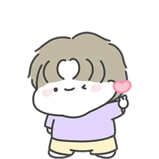 😉 d9d27dd9 น่ารัก, คาวาอิ, หัวใจ, จิบิ, การ์ตูน, น่าเอ็นดู telegram sticker