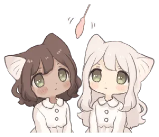 🍄 946299d6 Anime, Ragazza gatto, Kawaii, Carino, Neko telegram sticker