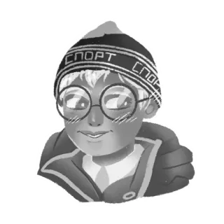 😊 f2c1315e СПОРТ sport, hat, glasses, winter, jacket telegram sticker