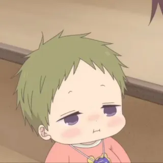 🥺 b9b8f6ea Anime, Dziecko, Uroczy, Kreskówka, Dziecko, Znudzony telegram sticker