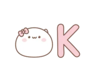 👌 4e6fe08d OK милый, каваи, медведь, ок, стикер, розовый whatsapp sticker