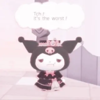 🧬 5906c583 Kuromi Tch! It's the worst! kuromi, anime, cartoon, sanrio, kawaii telegram sticker