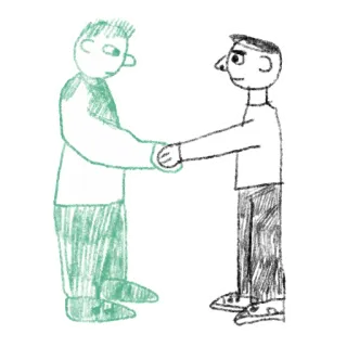 🤝 b29e0cd5 handshake, agreement, deal, collaboration, partnership, drawing telegram sticker