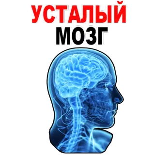 Tired Brain @stickersb2b telegram stickers