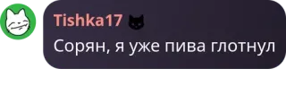 🧑‍🤝‍🧑 7d8879e8 Сорян, я уже пива глотнул bir, rusia, teks telegram sticker