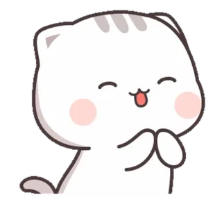 🎭 a0d7a2cf Katze, süß, Tier, Aufkleber, Cartoon, entzückend, glücklich telegram sticker