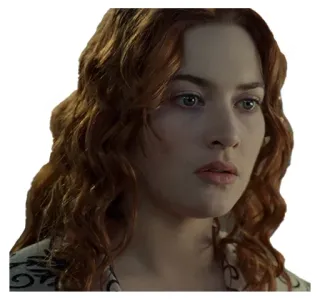 😐 072be6be Rose DeWitt Bukater Titanic ผู้หญิง, ภาพเหมือน, ภาพยนตร์, ไททานิค, เคท วินสเล็ต, โรส telegram sticker