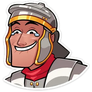😂 aa85579a romano, soldato, centurione, armatura, elmetto, emozioni, felice, lol whatsapp sticker