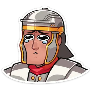 ⭐ f428d530 Romano, militare, piangendo, triste, soldato, cartone animato whatsapp sticker