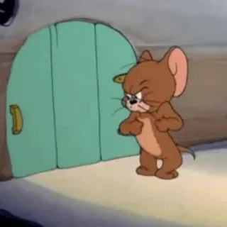 😾 9f08e8f8 Jerry Tom and Jerry cartoon, mouse, angry, Jerry telegram sticker