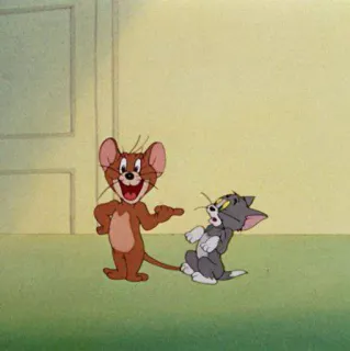 😾 a9b8fa1d Tom & Jerry Tom and Jerry cartoon, mouse, cat, classic, funny telegram sticker