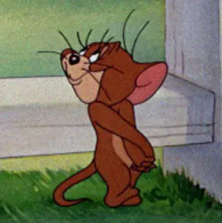 😾 ce6b261d Jerry Mouse Tom and Jerry cartoon, animal, mouse, funny, meme telegram sticker