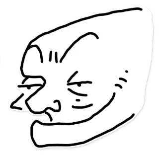 😏 0de3af24 밈, 인터넷 문화, 웃긴, 농담, 표현, 트롤, 얼굴, 그림 telegram sticker