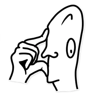 😳 1dd47191 만화, 제스처, 무례한, 불쾌한, 코, 머리 telegram sticker