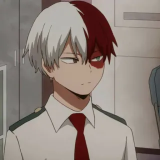😐 6a7634ad Shoto Todoroki My Hero Academia Anime, Manga, Shoto Todoroki, My Hero Academia, Nhân vật anime, Nửa nọ nửa kia, Anh hùng, Đồng phục học sinh telegram sticker