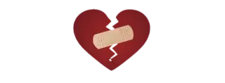 💔 0e8fe911 coeur brisé, pansement, coeur, amour, tristesse, réparation, guérison telegram sticker