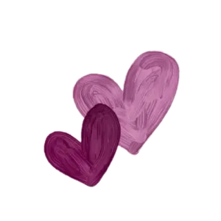 🤍 639e8364 coeurs, amour, saint-valentin, rose, violet, peint telegram sticker