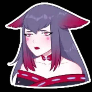 😞 7b80dd85 Аниме, Манга, Мультфильм, Иллюстрация, Стикер, Милый, Девушка whatsapp sticker