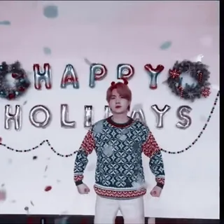 🖇 b8e450d2 HAPPY HOLIDAYS ハッピーホリデー, クリスマス, お祝い, 祝祭, ホリデー telegram sticker