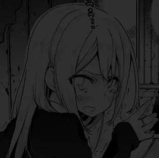 😒 0382a91d 动漫, 女孩, 悲伤, 哭泣 telegram sticker