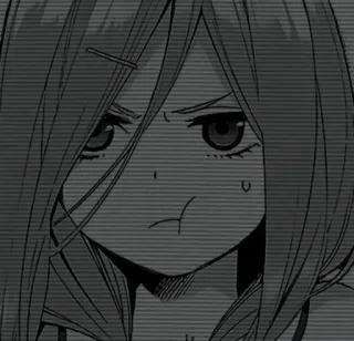 😡 8857c717 动漫, 女孩, 生气, 皱眉, 漫画, 严肃 telegram sticker