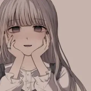 😻 e548f212 动漫, 女孩, 微笑, 可爱, 艺术 telegram sticker