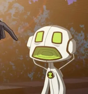 😨 6d4abf2f Echo Echo Ben 10 Dessin animé, Alien, Écho, Vert, Personnage whatsapp sticker