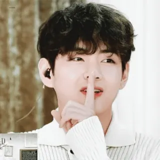 🤫 d3b69602 V K-pop, BTS, Korea, Musik, Idola, Penyanyi, V whatsapp sticker