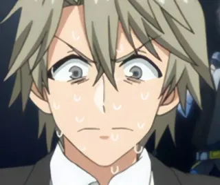 😅 a83791d0 动漫, 汗, 表情, 担心, 角色 telegram sticker