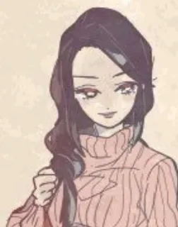 ✨ b6f1a930 여자, 만화, 스웨터, 애니메이션, 소녀, 여성 telegram sticker