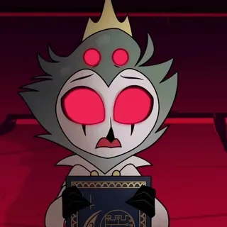😍 17326640 Stolas Helluva Boss animado, dibujos animados, demonio, búho, príncipe, triste telegram sticker