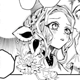 🤍 25a69286 Anime, Manga, Personage, Vrouw, Bloemen whatsapp sticker