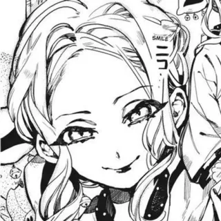 🤍 3733c6b7 SMILE glimlach, vrouw, cartoon, personage, blij whatsapp sticker