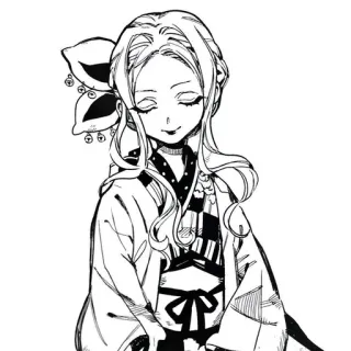 🤍 71893606 Anime, Manga, Meisje, Zwart wit, Personage whatsapp sticker