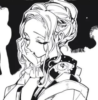 🤍 f32fe649 Anime, Manga, Meisje, Zwart-wit whatsapp sticker