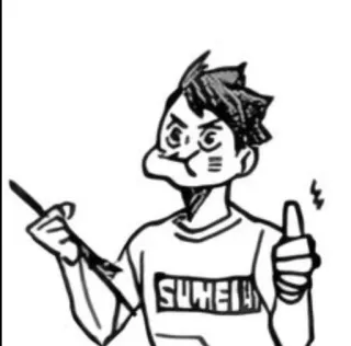 🏐 dad20b73 SUMEHIA Anime, Manga, Pollice in su, Schizzo, Cartone animato whatsapp sticker