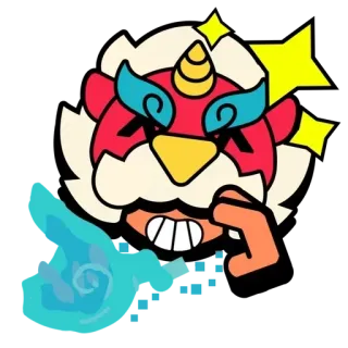 ✨ be55ada0 emoji, sticker, lion dance, chinese new year, colorful telegram sticker