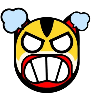 🤬 e93fddbe angry, cartoon, emoji, face, expression, mad, rage telegram sticker