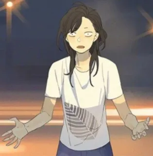 🌟 e5cb2189 Frau, verwirrt, Anime, Illustration, Cartoon, Mädchen whatsapp sticker