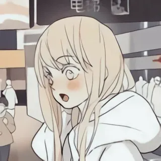 🌟 77bc9c64 Anime meisje, Cartoon, Expressie, Vrouw, Personage, Tekening telegram sticker