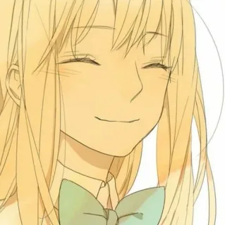 🌟 81f4b447 Anime, Manga, Illustratie, Portret, Cartoon, Meisje, Glimlach telegram sticker