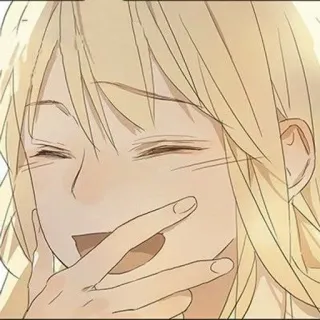 🌟 cb350275 anime, personage, glimlachend, blij, portret telegram sticker