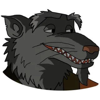 🤔 dea0edaa animale, cartone animato, lupo, personaggio whatsapp sticker